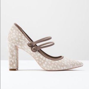 Boden Calf Hair Point Mary Jane Heels